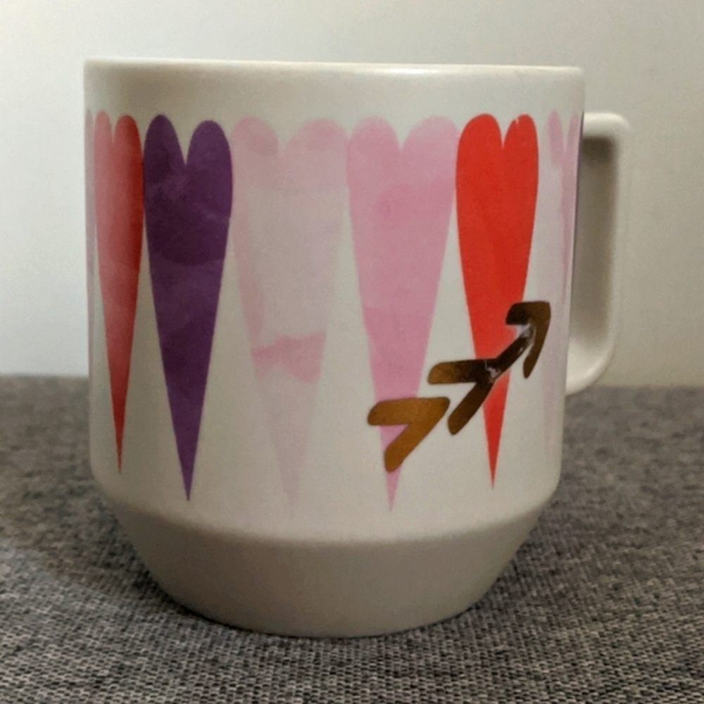 2016 Starbucks Painted Hearts Valentine's Day Coffee Tea Mug Cup 12 oz. - Picture 3 of 11
